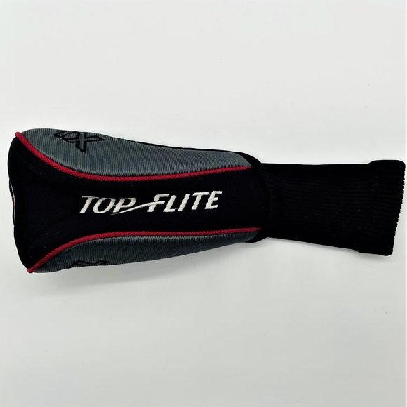 Top Flite XL Gray Black Red #3 Golf Club Driver Iron Sock Style Head Cover - Picture 1 of 5